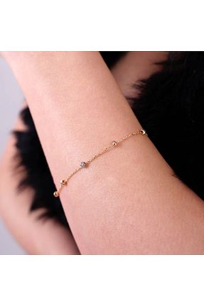 دستبند طلا زرد زنانه 14 عیار H Mücevherat - کد 707390818