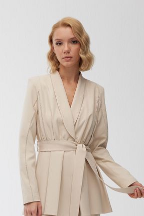 کت حجاب بژ زنانه Blazer Manuka - کد 706983980