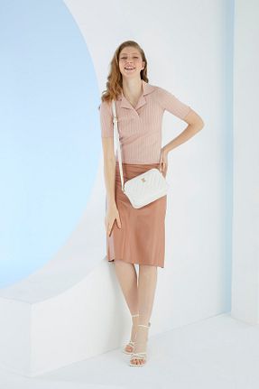 کیف دوشی نباتی زنانه چرم مصنوعی Pierre Cardin - کد 696950965