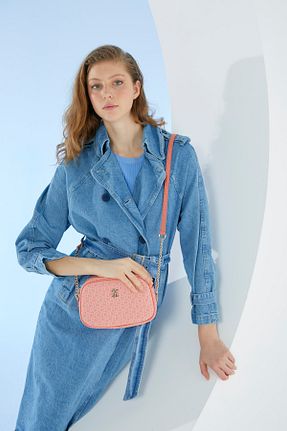 کیف دوشی صورتی زنانه چرم مصنوعی Pierre Cardin - کد 696950985