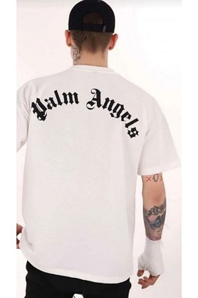 تیشرت سفید زنانه اورسایز Palm Angels - کد 706616464