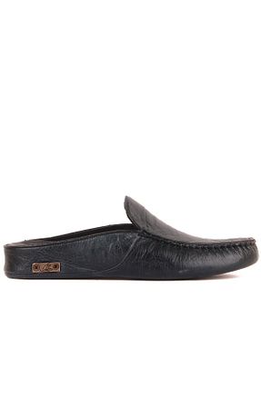 دمپائی خانگی آبی مردانه چرم خالص Sail Lakers - کد 461554271