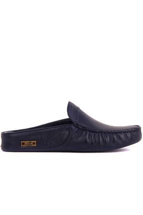 دمپائی خانگی سرمه ای مردانه چرم خالص Sail Lakers - کد 461297464