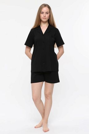 ست لباس راحتی مشکی زنانه ساده LİKAPA - کد 707503822