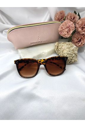 عینک آفتابی قهوه ای زنانه UV400 Di Caprio - کد 90846364
