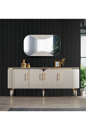 کنسول طوسی MDF Eymense - کد 704481823