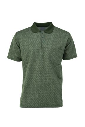 تی شرت سبز مردانه رگولار یقه پولو پنبه (نخی) تکی بیسیک کد 707563736