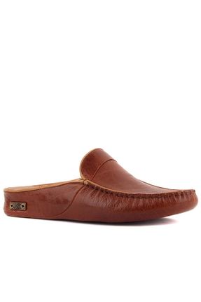 دمپائی خانگی قهوه ای مردانه چرم خالص Sail Lakers - کد 461631619