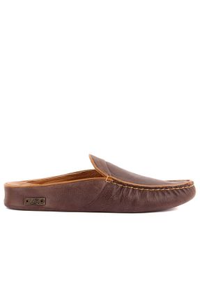 دمپائی خانگی قهوه ای مردانه چرم خالص Sail Lakers - کد 461499209