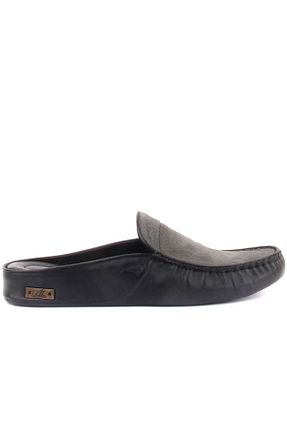 دمپائی خانگی مشکی مردانه چرم خالص Sail Lakers - کد 461630494