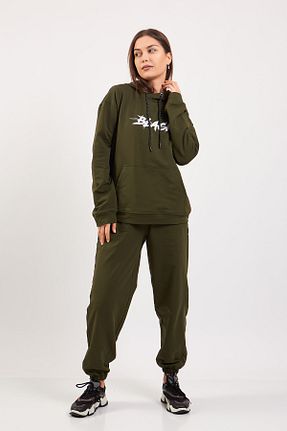 ست گرمکن خاکی زنانه پنبه ای Moda Tuğram - کد 468812226