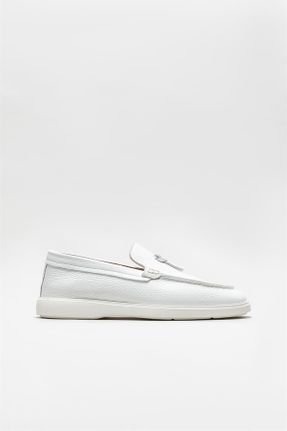 کفش لوفر سفید مردانه پاشنه کوتاه ( 4 - 1 cm ) کد 706862740