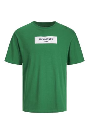 تی شرت سبز مردانه رگولار یقه گرد کد 707645482