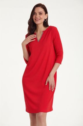 لباس قرمز زنانه بافت رگولار کد 708245028