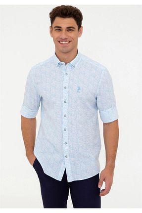 پیراهن آبی مردانه رگولار U.S. Polo Assn. - کد 708459764