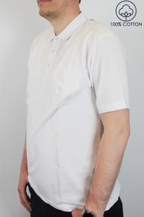 تی شرت سفید مردانه رگولار تکی کد 709052347