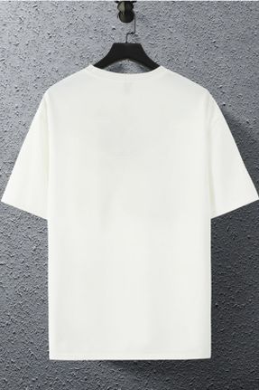 تی شرت سفید زنانه اورسایز یقه گرد پنبه - پلی استر 2