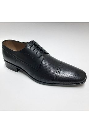 کفش کلاسیک مشکی مردانه چرم خالص Pabuç - کد 709260927