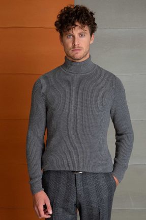پلیور طوسی مردانه ساده Pierre Cardin - کد 4430440