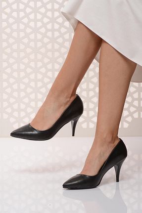 کفش پاشنه بلند کلاسیک مشکی زنانه چرم مصنوعی Shoes Time - کد 2951299