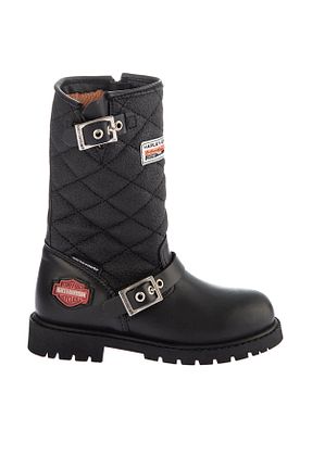 بوت / نیم بوت مشکی بچه گانه چرم خالص Harley Davidson - کد 3716559
