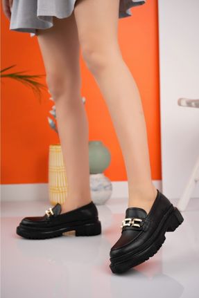 کفش کلاسیک مشکی زنانه چرم مصنوعی پاشنه کوتاه ( 4 - 1 cm ) کد 708225073