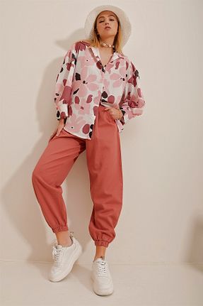 پیراهن نارنجی زنانه رگولار Trend Alaçatı Stili - کد 708386684
