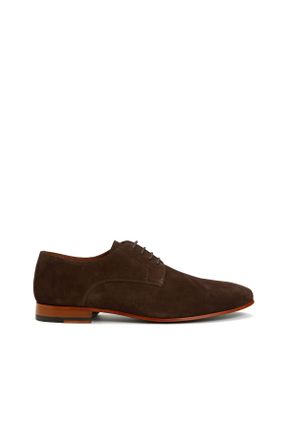 کفش کلاسیک قهوه ای مردانه جیر پاشنه کوتاه ( 4 - 1 cm ) کد 708864351