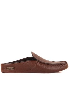 دمپائی خانگی قهوه ای مردانه چرم خالص Sail Lakers - کد 461553095
