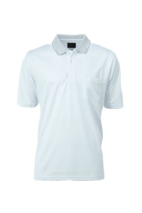 تی شرت سفید مردانه رگولار یقه پولو پنبه (نخی) تکی بیسیک کد 708972798