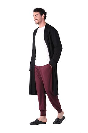 ربدوشام مشکی مردانه %100 پنبه Damat - کد 708037778
