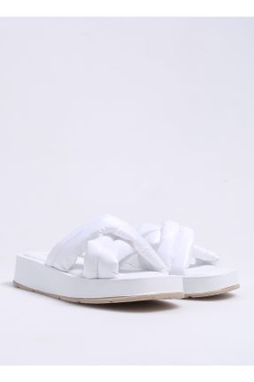 دمپائی سفید زنانه پاشنه ساده پاشنه کوتاه ( 4 - 1 cm ) کد 709436415