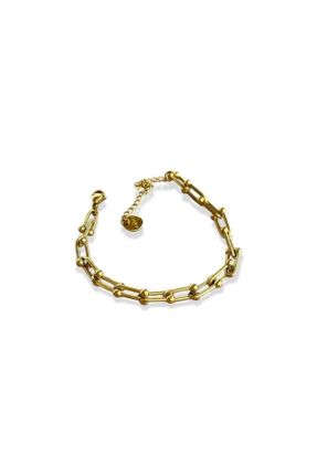 دستبند استیل طلائی زنانه فولاد ( استیل ) کد 710338559