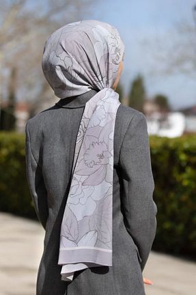 شال طوسی زنانه Medine İpeği Vissona - کد 669013469