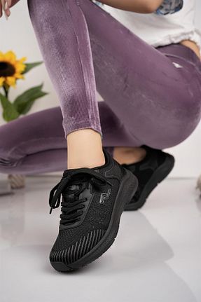 کفش پیاده روی مشکی زنانه میکروفیبر Jump - کد 710551445