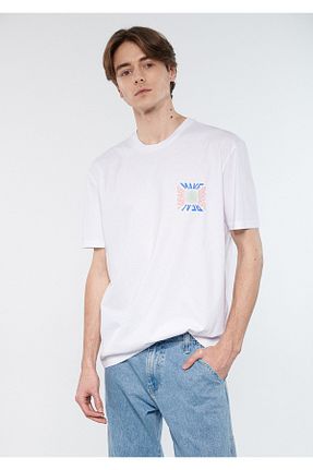 تیشرت سفید مردانه گشاد Mavi - کد 683316497