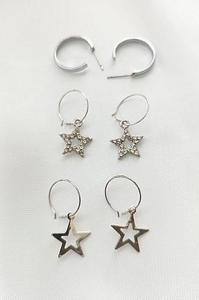 گوشواره جواهر فلزی BİJUTERİ EVİ - کد 707472085
