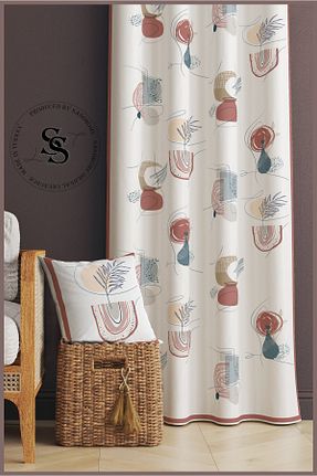 پرده زمینه صورتی مخمل SasoHome - کد 710455689