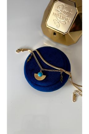 خلخال جواهری آبی زنانه فولاد ( استیل ) کد 710487986