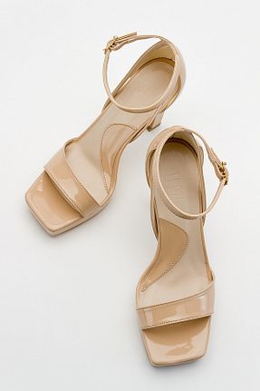 کفش پاشنه بلند کلاسیک بژ زنانه چرم مصنوعی luvishoes - کد 710785541