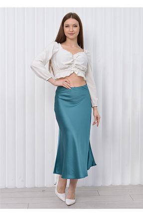دامن آبی زنانه پلی استر Nuseel - کد 710978361