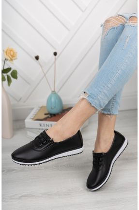 کفش کژوال مشکی زنانه چرم مصنوعی پاشنه کوتاه ( 4 - 1 cm ) پاشنه ساده کد 213827576