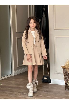 ست بالاتنه و پائین تنه بژ زنانه بافتنی Fenomen Kids - کد 710337446