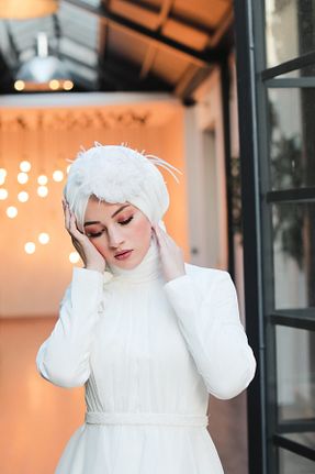روسری نباتی شیفون Minel Aşk - کد 710958860