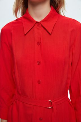 لباس قرمز زنانه بافتنی لباس پیراهنی کد 711593630