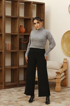 شلوار حجاب مشکی زنانه ویسکون She Olive - کد 98442660