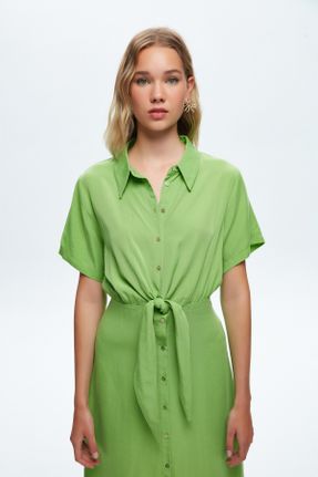 لباس سبز زنانه بافتنی آستین-کوتاه کد 711572819