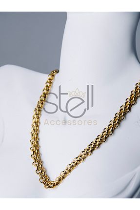 گردنبند استیل ( فولاد ) طلائی زنانه استیل (فولاد) DeMMeN - کد 711640205