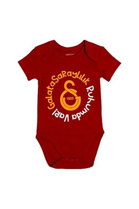 بادی و سرهمی نوزادی قرمز بچه گانه %100 پنبه Galatasaray - کد 711894989