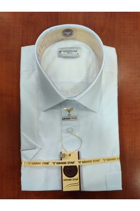 پیراهن سفید مردانه رگولار یقه پیراهنی پنبه - پلی استر کد 712240413